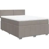 Syfax Boxspringbett mit Matratze Taupe 160x200 cm Stoff