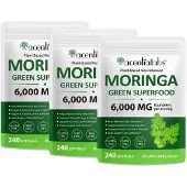 P-Beauty Moringa Blattpulver Softgels Kapseln 6000mg Hochdosiert Vegan 3x240 St