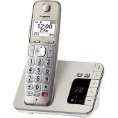 Panasonic KX-TGE260GN, DECT-Telefon, Kabelloses Mobilteil, Freisprecheinrichtung, 200 Eintragungen, Anrufer-Identifikation, Champagner