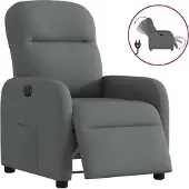 Syfax Relaxsessel Elektrisch Dunkelgrau Stoff