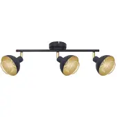 ITALUX Strahlerlampe SAVIO SPL-27357-3-BK-GD