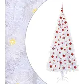 Syfax Künstlicher Weihnachtsbaum Weiß 180 cm PVC und Stahl
