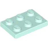 LEGO 2x3 Platten 3021 - 100 Stück Helles Aqua