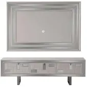 AEA Wohnwand Sideboard TV Ständer Wandpanel Weiß RTV Lowboard Moderne