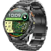 INF Fortschrittliche Smartwatch: Lange Akkulaufzeit, IP68 Wasserdicht, Gesundheitsüberwachung Schwarz + Schwarz