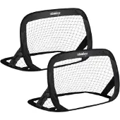 Northix Robuste Mini Pop-up Fußballtore im 2er-Set für Freizeit und Training, inkl. Tragetasche