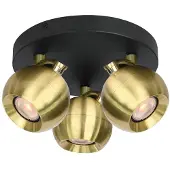 ITALUX Strahlerlampe LAFIN SPL-45379-3-BK-BRSS