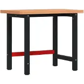 Syfax Werkbank 100x60x83 cm Massivholz Buche Rechteckig