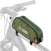 RockBros Road-to-Sky Fahrrad Rahmentasche, Oberrohrtasche, Wasserabweisend, 0,7L, Grün