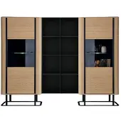 AEA Wohnwand Designer Möbel Set 3 tlg s Einrichtung 2x Vitrine