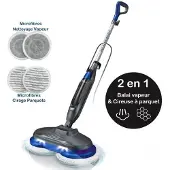 EZIclean B0FHQRXH9Q, Elektrischer Mopp, Staubbeutel, Schwarz, Blau, 0,45 l, 24 m³/min, Trocken&Nass