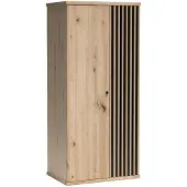 Beautysofa Drehtürenschrank mit 2 Türen, Lamellenfront ohne Metallbeine, CAYA C-1, Artisan