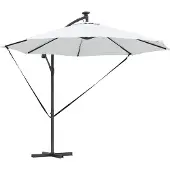 Syfax Sonnenschirm Sand 294 x 294 x 248 cm Polyester und Aluminium