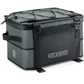 RockBros Road to Sky Fahrrad Gepäckträgertasche 15L+16,8L Hinter Gepäckträgertasche Grau