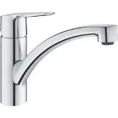 GROHE Start Einhand-Spültischbatterie, flacher Auslauf, Ausladung 277mm, 30530002, Farbe: Chrom