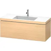 Duravit Waschtischunterschrank c-bonded L-Cube 120x48cm, 1 HL, med. Ei, 1 Ausz., wandhängend