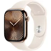 Apple Watch S10 Cell/46mm/Gold/Sport Band/Starlight/-M/L