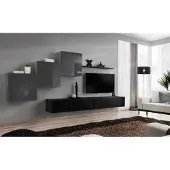 AEA Moderne Schwarz TV Ständer Wohnwand Wohnzimmermöbel Schränke Möbel Neu