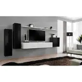 AEA Wohnwand Set 7tlg TV-Ständer Luxus Designer Sideboard Wohnzimmer Wandregal Neu