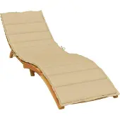 vidaXL Möbel Sonnenliegen-Auflage Melange Beige 200x50x4 cm Stoff - Sitzkissen 4002501