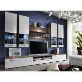 AEA Wohnwand Garnitur TV Ständer Lowboard Designer Wandschrank Holz Luxus Möbel
