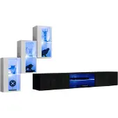 AEA Wohnwand Luxus Möbel Komplett Set Designer Modern Einrichtung 3x Wandschrank