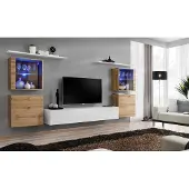 AEA Luxus Weiß Wohnwand Wohnzimmer Designer Gruppe Modern Möbel TV Ständer