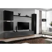 AEA Wandschrank Wohnzimmermöbel Wohnwand Set 6tlg Designer Wand Regal Sideboard