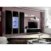 AEA Wohnwand Set Design Wand Regal Wohnzimmer Holz Hänge Vitrine Sideboard Möbel