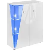AEA TV-Ständer Wohnwand Wohnzimmer Modern Möbel Lowboard Weiß Vitrine