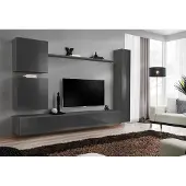 Xl Moebel Gmbh Wohnwand Designer Möbel Grau Wandschrank Luxus Einrichtung Holzmöbel Modern