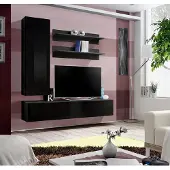 AEA Luxus Modern Wohnwand Lowboard Wandschrank Wohnzimmer Holzmöbel 4tlg. Neu