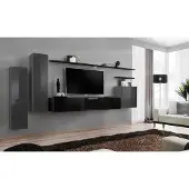 Xl Moebel Gmbh Luxus Wohnzimmer Moderne Designer Möbel Grau Wohnwand TV-Ständer Wandregal