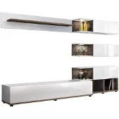Xl Moebel Gmbh Wohnwand Design Wandregal TV-Ständer Regal Wohnzimmer Holz Einrichtung