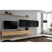 Xl Moebel Gmbh Design Wohnwand Braun Sideboard TV-Ständer Wandschrank Wohnzimmermöbel Komplett
