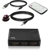 Ewent EW3730, HDMI, Schwarz, 2160p, 3840 x 2160 Pixel, Box, 125 mm