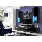 AEA Wohnwand Holz Stil Modern Luxus Wohnzimmer Möbel Wandschrank Komplett