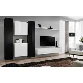 AEA Weiß Wohnwand Wandschrank Designer Wohnzimmermöbel TV Ständer Sideboard