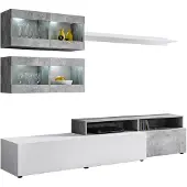 Xl Moebel Gmbh Moderner Wohnwand Grau Luxus Wandschrank Wohnzimmer TV Ständer Möbel