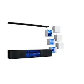 AEA Modern Komplett Wohnwand Wand Regale Luxus Designer Set Wohnzimmermöbel