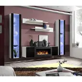 AEA Luxus Wohnwand tv Ständer Sideboard Holz Designer Wohnzimmer Hänge Vitrine Möbel