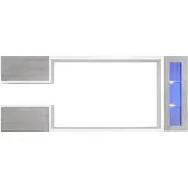 AEA Wohnwand Garnitur Designer Möbel Wandschrank Modern Holz Regale Neu
