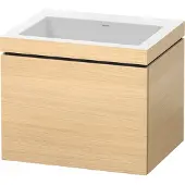 Duravit Waschtischunterschrank c-bonded L-Cube 60x48cm, o HL, med. Ei, 1 Ausz., wandhängend