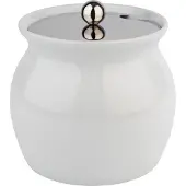 Aps 83310 Dressingtopf, Porzellan, Deckel mit Löffelaussparung (Edelstahl), Ø 17 cm, Höhe 15 cm, 2 Liter, weiß
