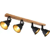 Globo Lighting Strahler Holz braun, 4x E27