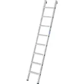 Krause Anlegeleiter , TRBS 2121-2, Arbeitshöhe 3150 mm, 8 rutschfeste Profilstufen mit T 80 mm, Fußstopfen, Aluminium
