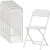 HOMCOM Klappstühle-49L x 45B x 79,5H cm-Weiß | Gr.: onesize