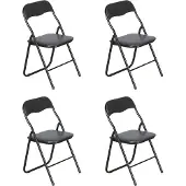 Ebuy24 Gartenstühle im 4er Set, jeweils 44 cm breit, 78 cm hoch und 44 cm tief