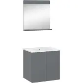 Vicco Badmöbel-Set Izan Grau 2 Teile, Model 41605