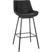 CLP Barhocker Weston Schwenkbar schwarz/Kunstleder